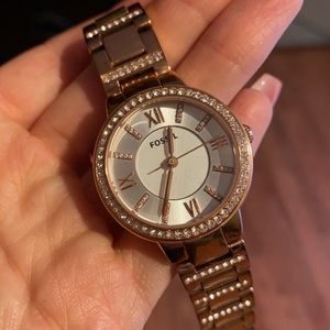 Fossil rose gold watch